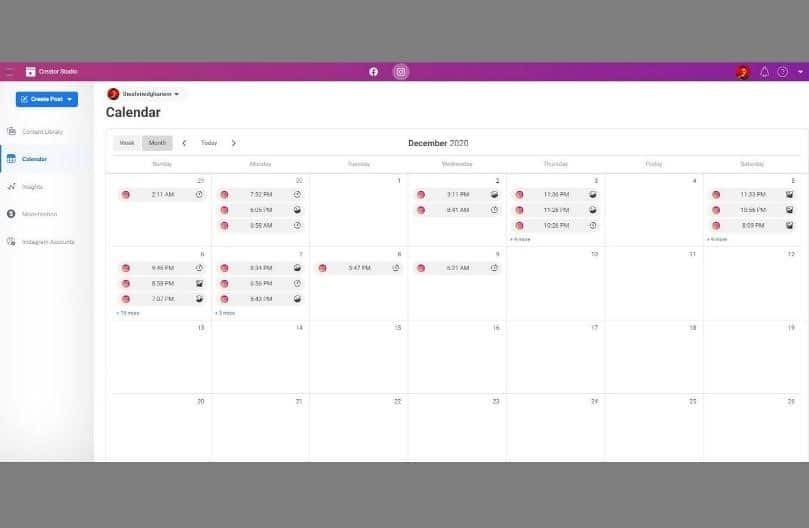 Schedule the date and time for posting