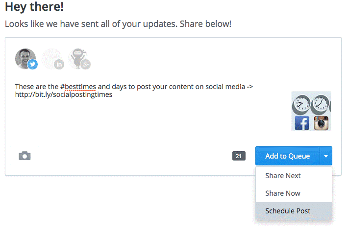 How to schedule posts via Buffer?