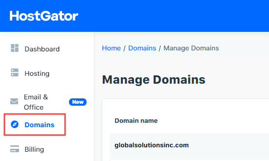 Changing-Nameservers-in-Hostgator-domains-manage-domains